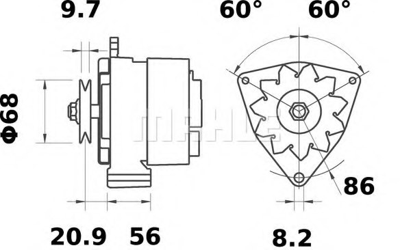 MAHLE ORIGINAL MG 604 Alternator